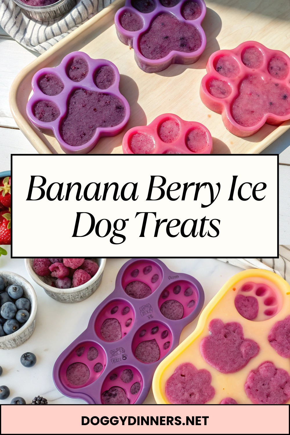 Banana Berry Ice Dog Treats – Cool, Fruity & Antioxidant-Rich Summer Bites