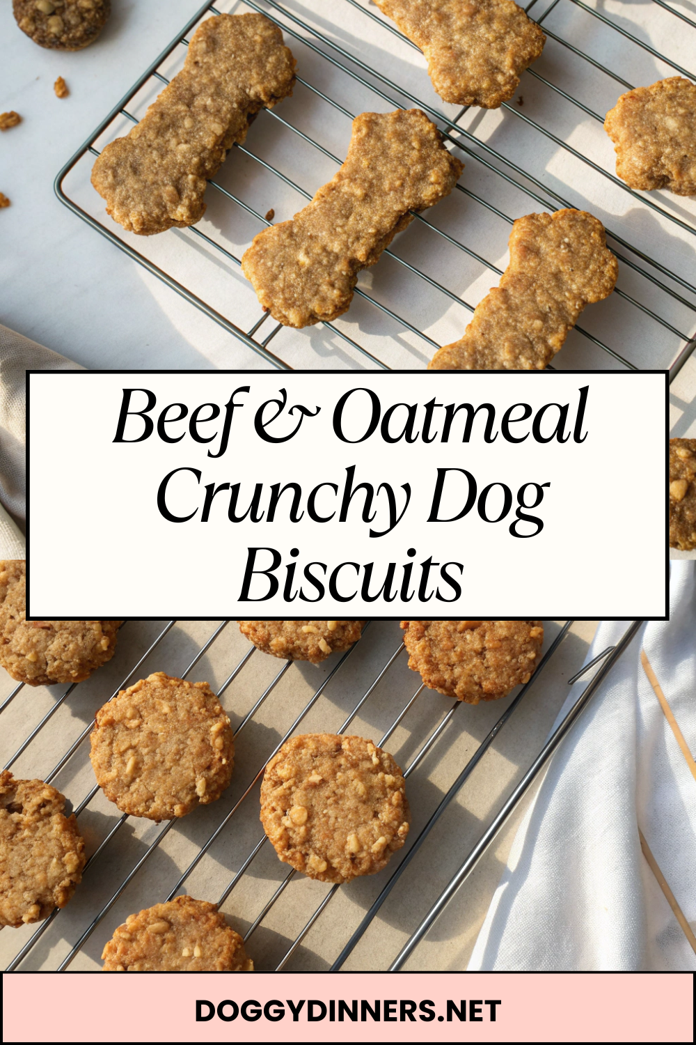 Beef & Oatmeal Crunchy Dog Biscuits – Hearty, Protein-Rich & Perfect for Satisfying Crunch Lovers