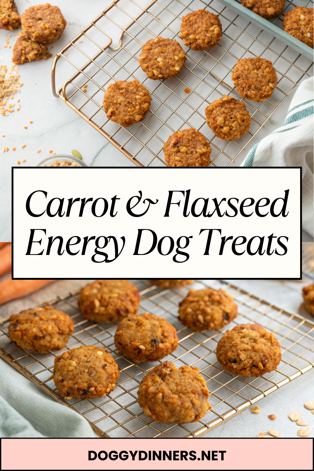 Carrot & Flaxseed Energy Dog Treats – Fiber-Packed, Crunchy Bites for Natural Vitality