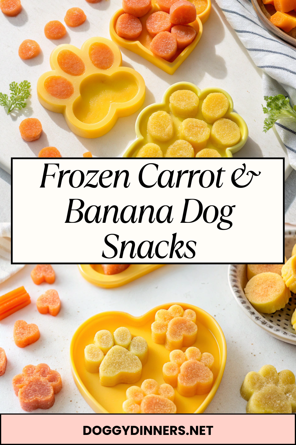 Frozen Carrot & Banana Dog Snacks – Cool, Naturally Sweet & Hydrating Bites for Warm Days