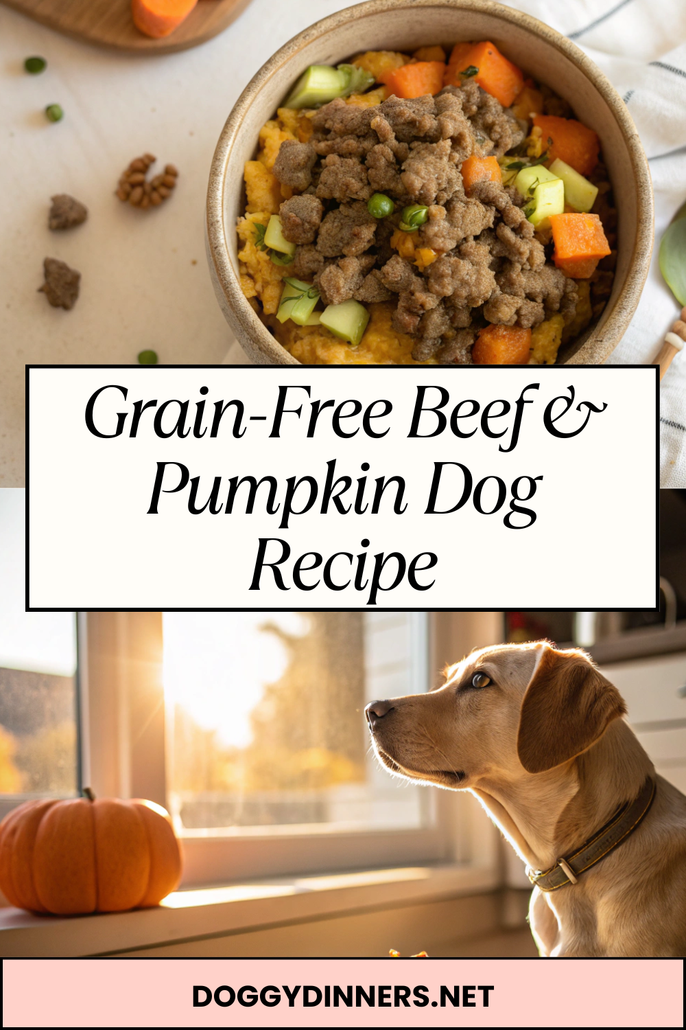 Grain-Free Beef & Pumpkin Dog Recipe – Hearty, Gentle & Perfect for Sensitive Stomachs