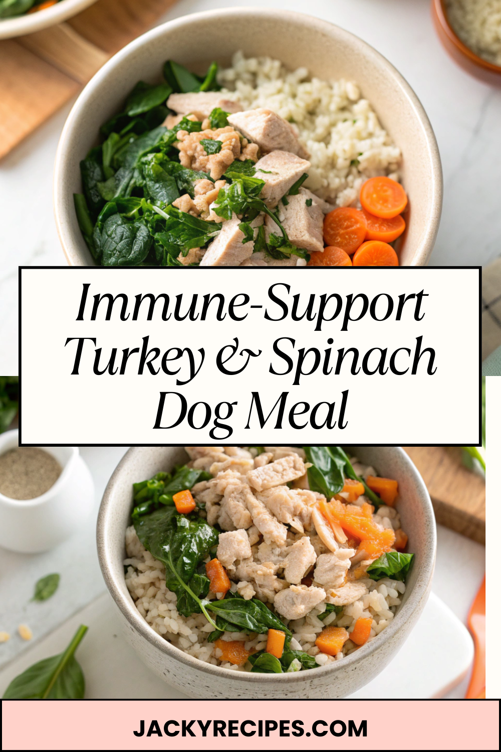Immune-Support Turkey & Spinach Dog Meal – Lean Protein, Green Power & Everyday Wellness