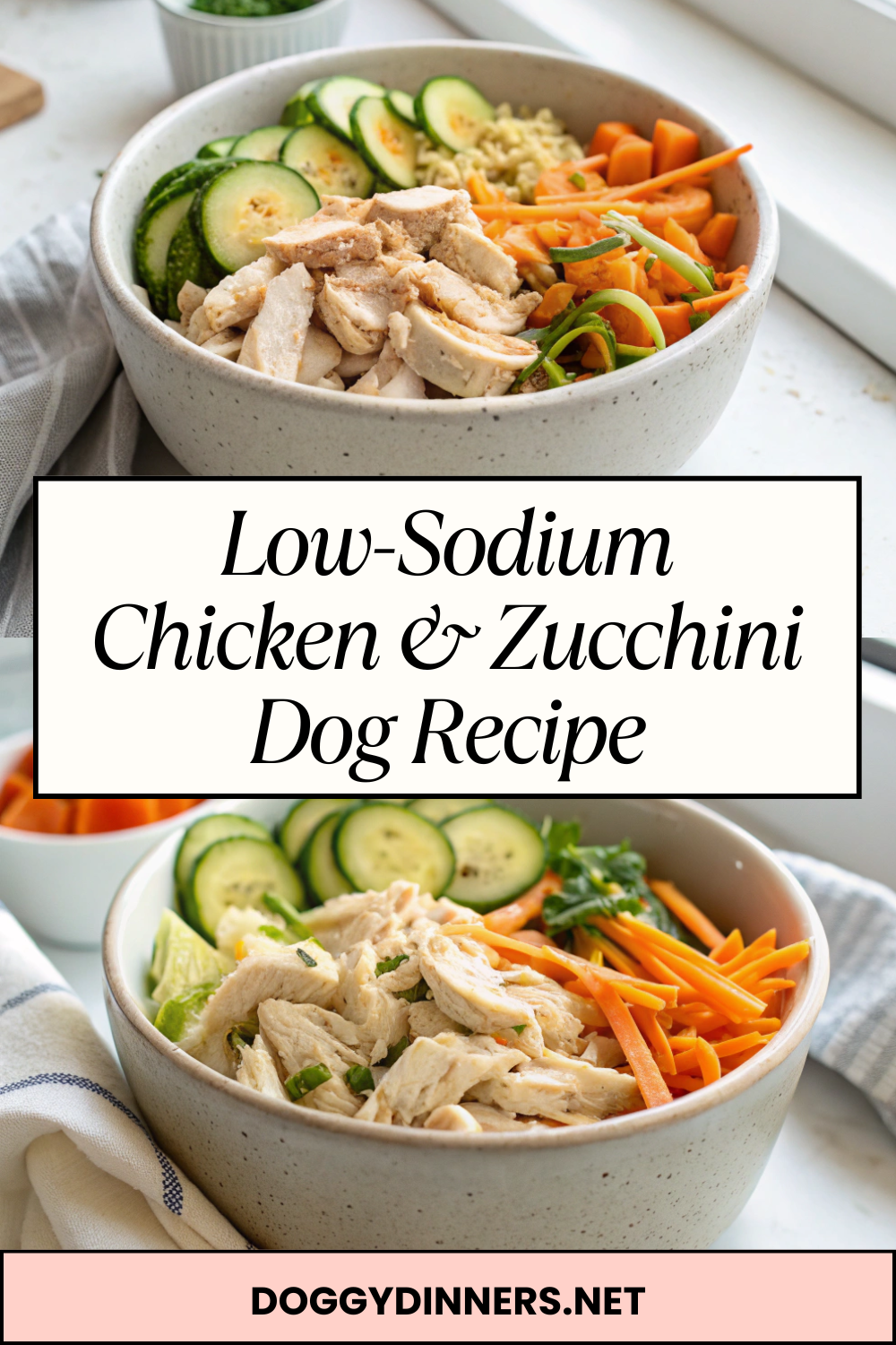 Low-Sodium Chicken & Zucchini Dog Recipe – Light, Heart-Friendly Nutrition with Clean, Simple Ingredients
