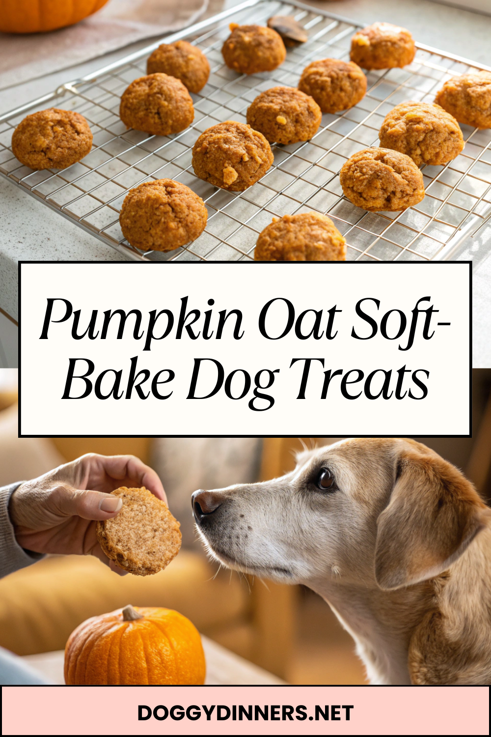 Pumpkin Oat Soft-Bake Dog Treats – Tender, Tummy-Friendly Bites Perfect for Gentle Snacking
