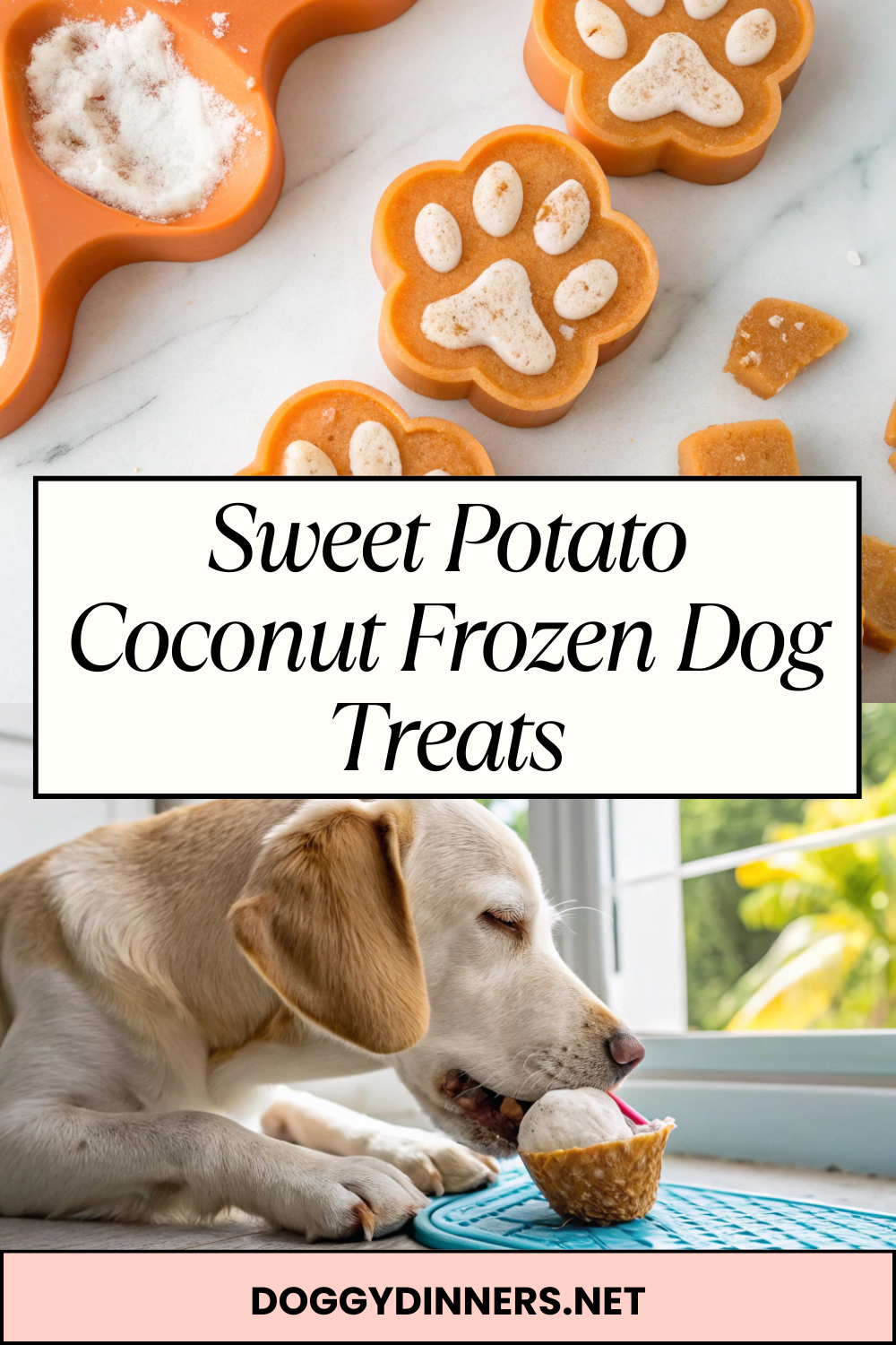Sweet Potato Coconut Frozen Dog Treats – Creamy, Cooling Bites for Happy Bellies & Shiny Coats
