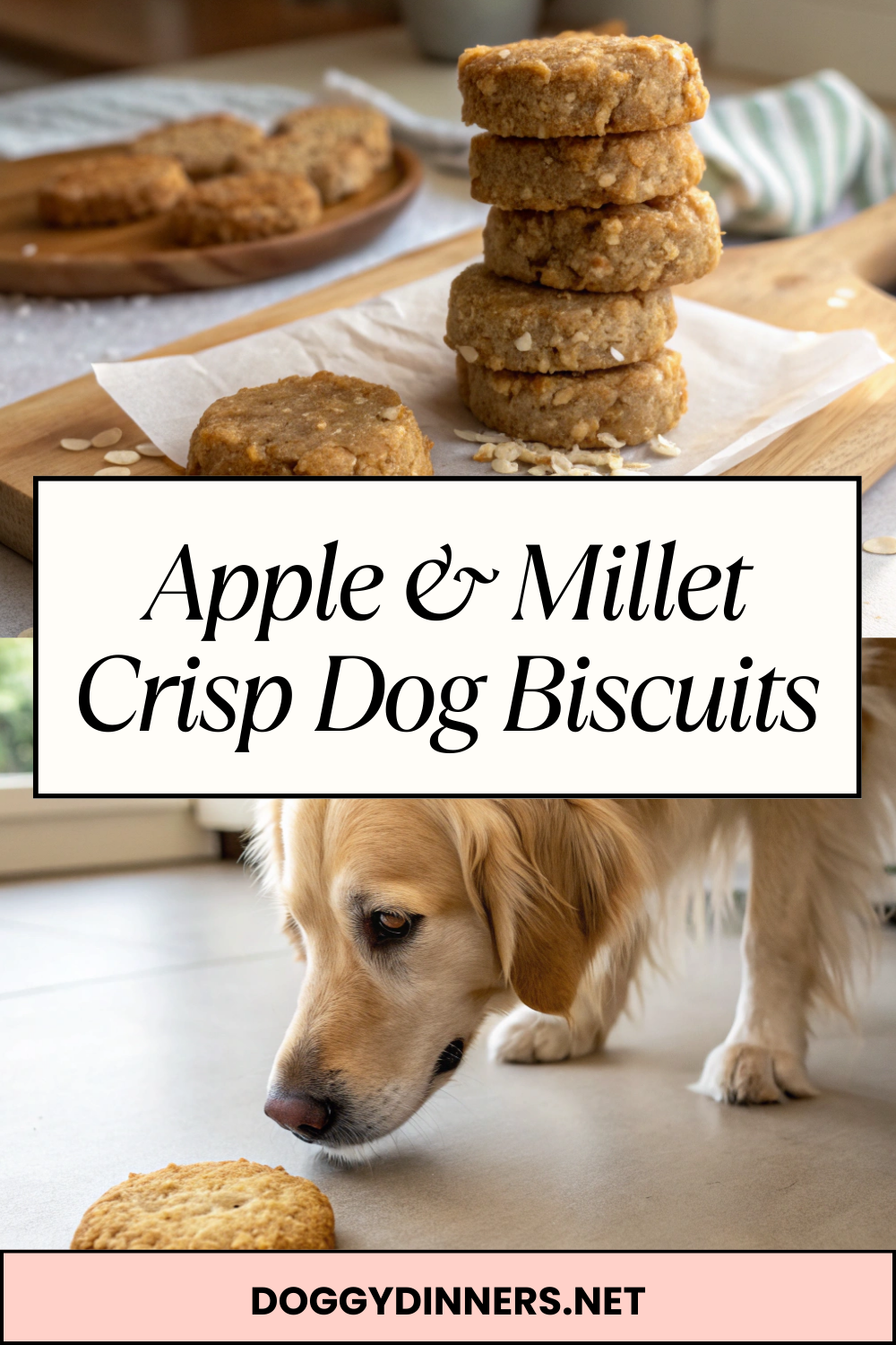 Apple & Millet Crisp Dog Biscuits