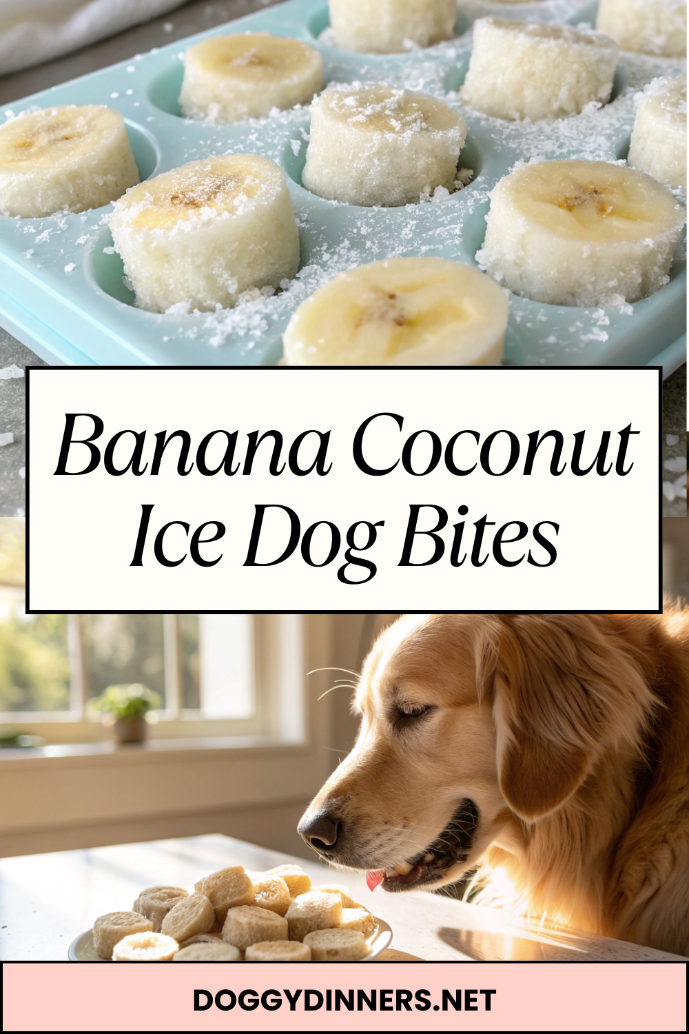 Banana Coconut Ice Dog Bites