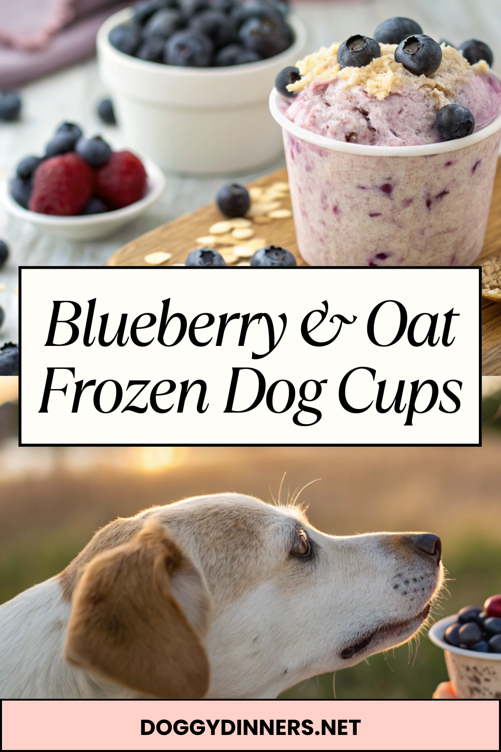 Blueberry & Oat Frozen Dog Cups