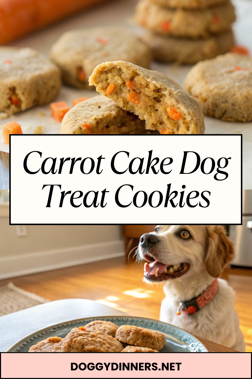Carrot Cake Dog Treat Cookies