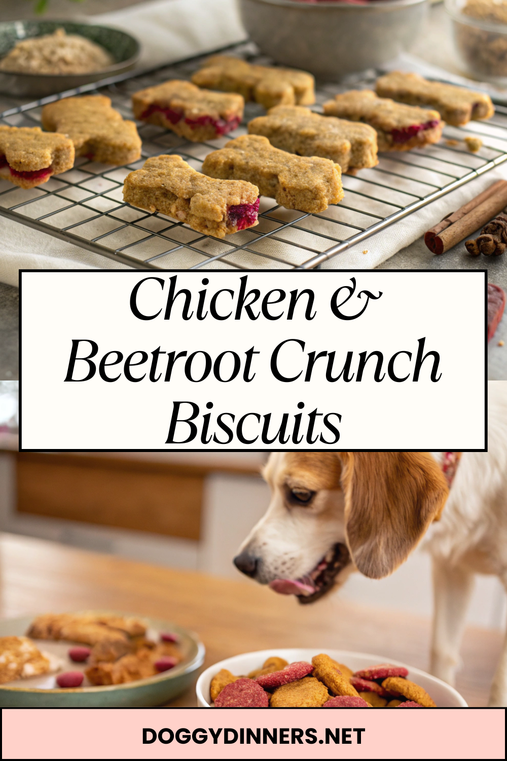 Chicken & Beetroot Crunch Biscuits