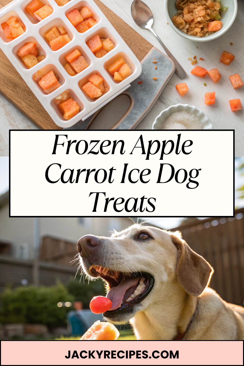 Frozen Apple Carrot Ice Dog Treats