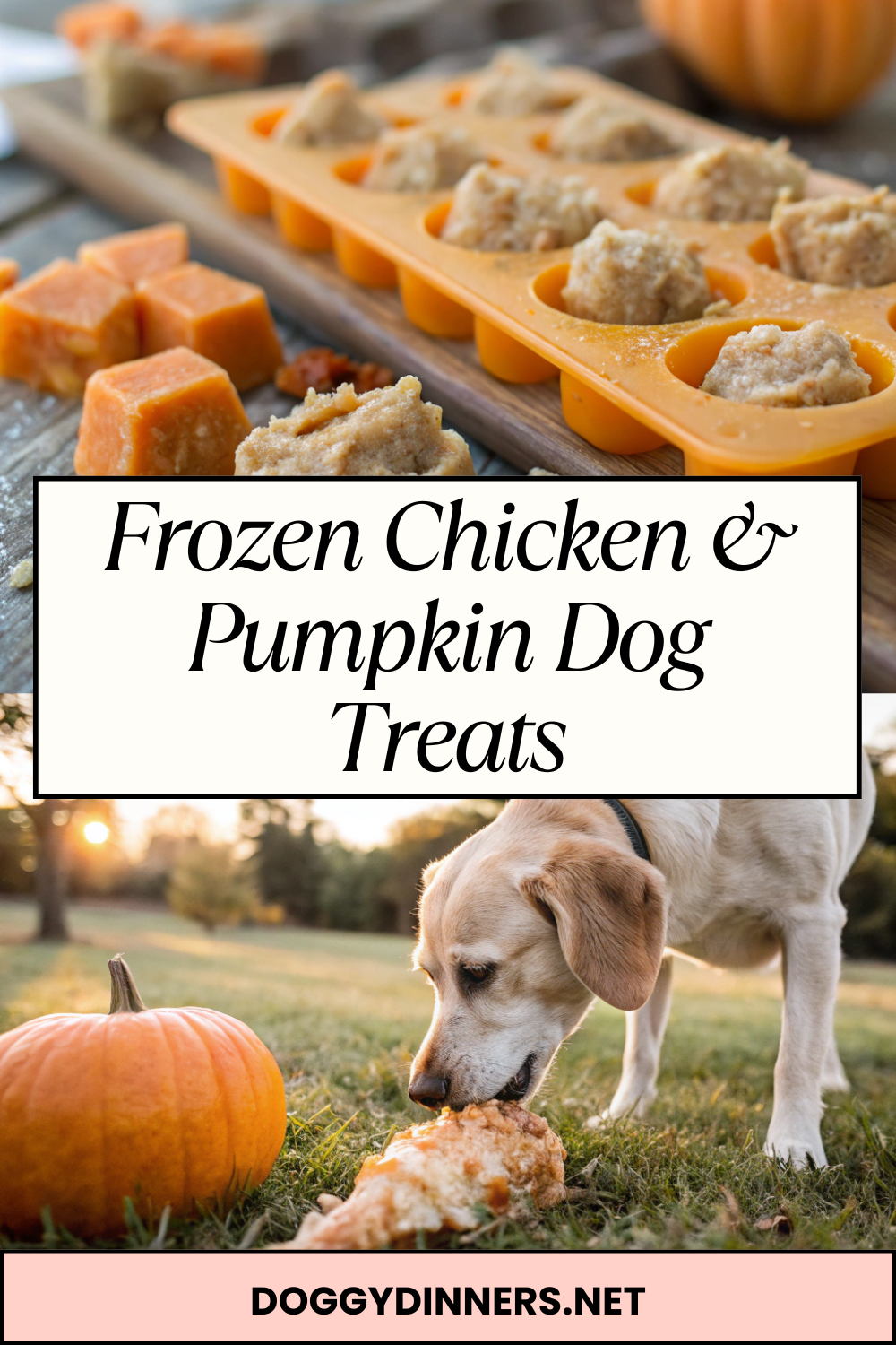 Frozen Chicken & Pumpkin Dog Treats