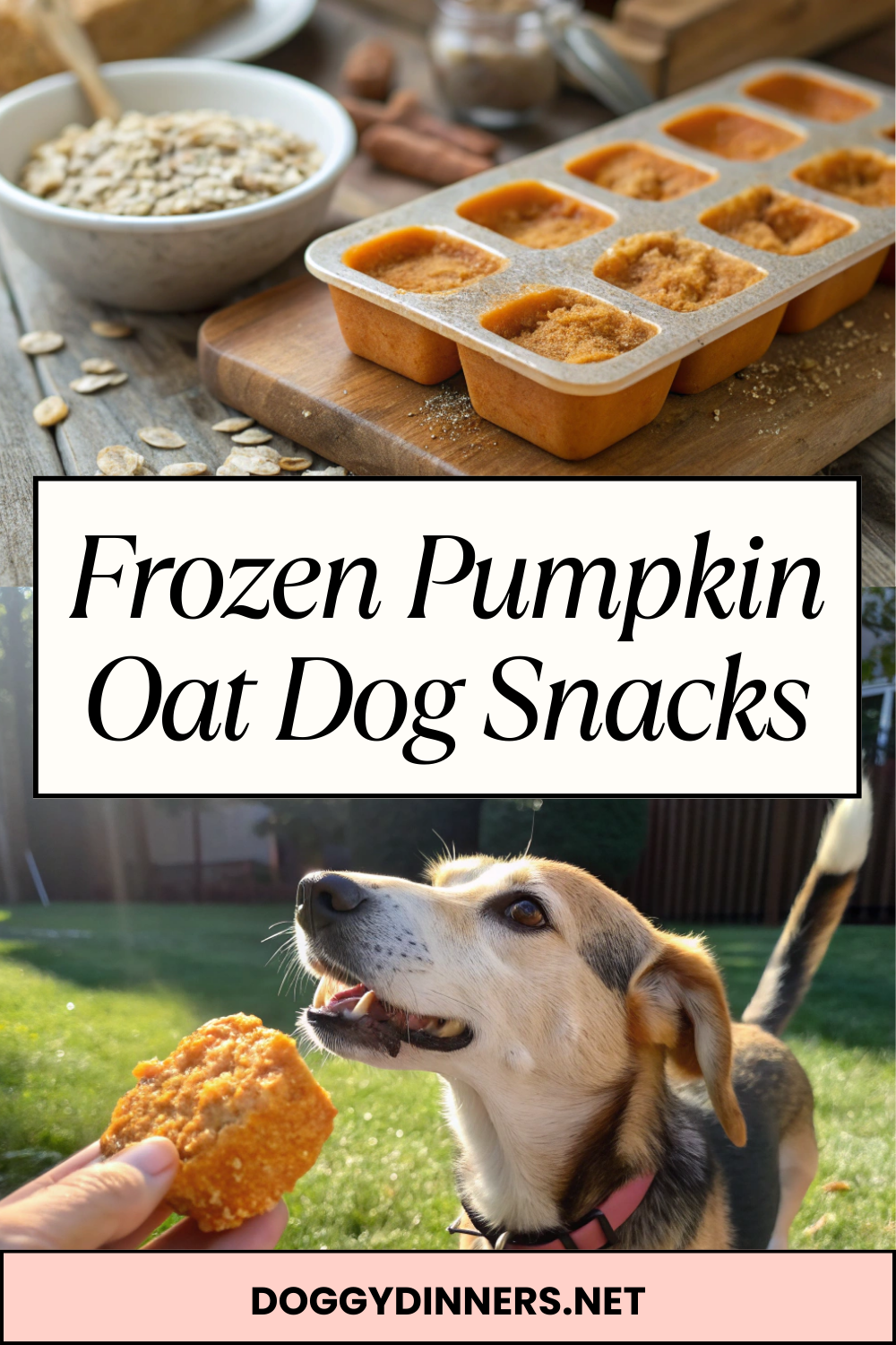 Frozen Pumpkin Oat Dog Snacks