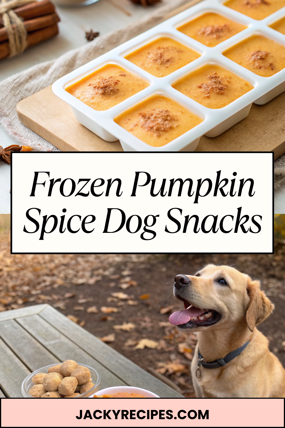Frozen Pumpkin Spice Dog Snacks