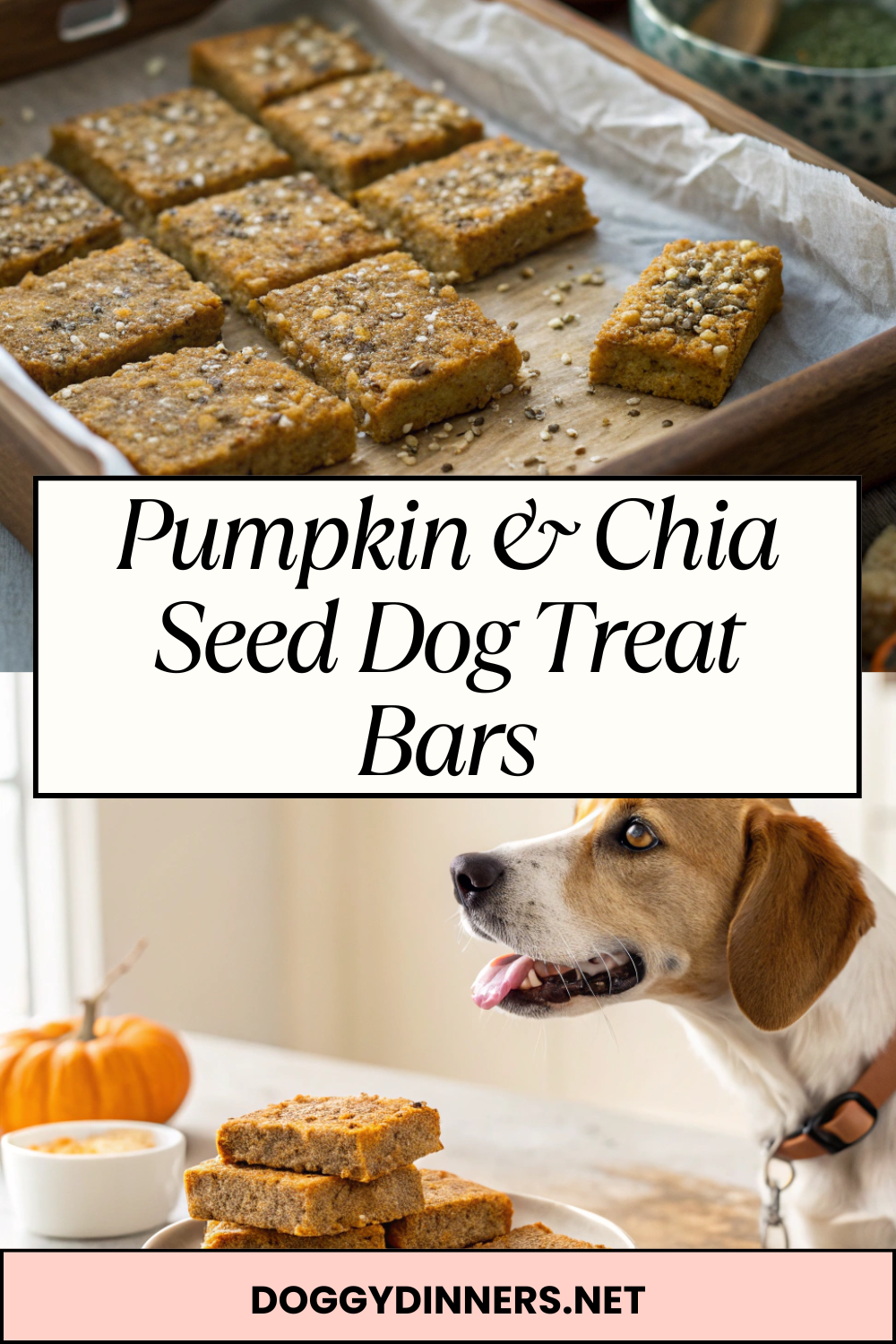 Pumpkin & Chia Seed Dog Treat Bars