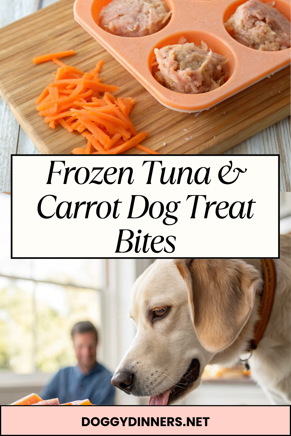 Frozen Tuna & Carrot Dog Treat Bites