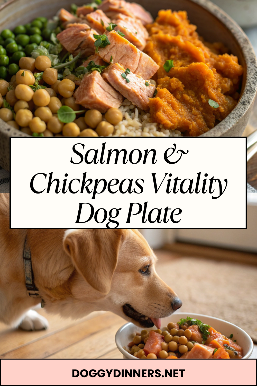 Salmon & Chickpeas Vitality Dog Plate